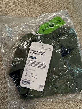Malibu Angled Cheeky Bikini - Olive Green